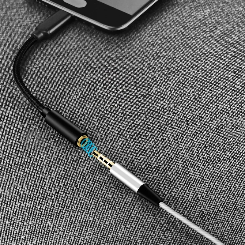 Адаптер для наушников с USB Type C на 3 5 цифровой чип аудиокабель AUX конвертер мм