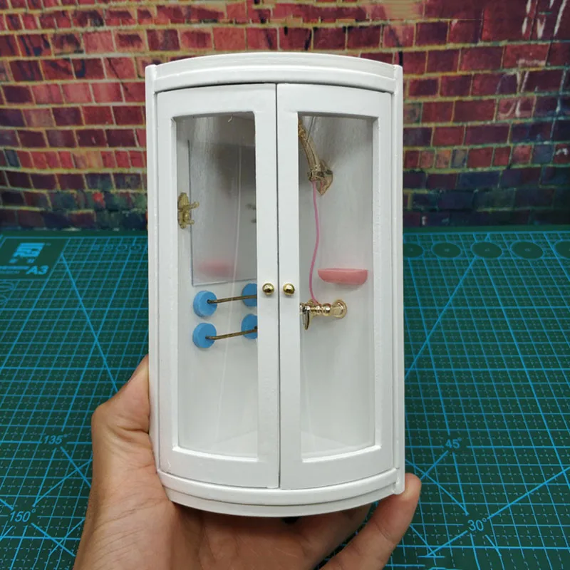 

Mini Furniture Shower Room Bathroom Model DIY Dollhouse Decor Accessory Miniature Model for 10cm Action Figure BJD Doll