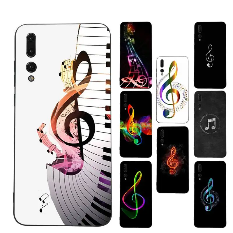 

Musical Notes Phone Case Soft Silicone Case For Huawei p 30lite p30 20pro p40lite P30 Capa