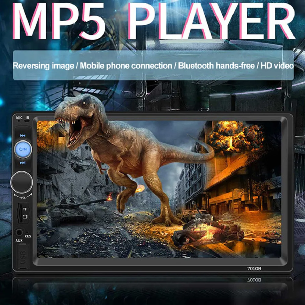 7 inches Car MP4 MP5 Multimedia Player Mobile Phone Connection Double Din Bluetooth FM Cameras Intelligent System 7010 | Автомобили и
