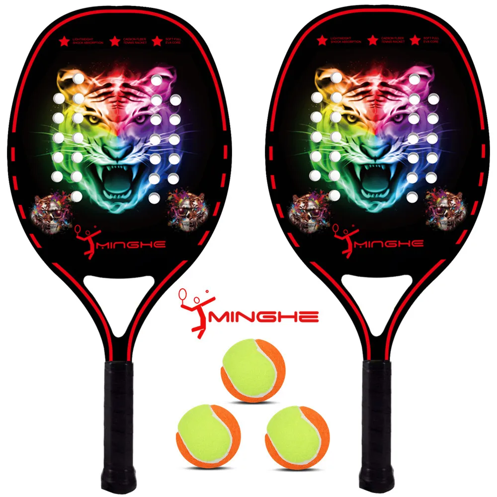 The latest color beach tennis racket carbon fiber EVA foam core lightweight simple 6in1 | Спорт и развлечения