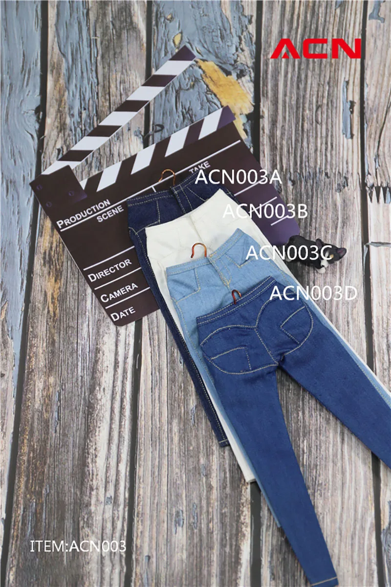 В наличии ACNTOYS ACN003 1/6 женские узкие джинсы брюки аксессуары для одежды модель