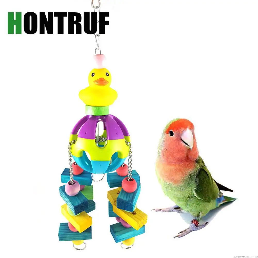 Игрушка кусающая попугай колокольчик игрушка для домашних животных средний и