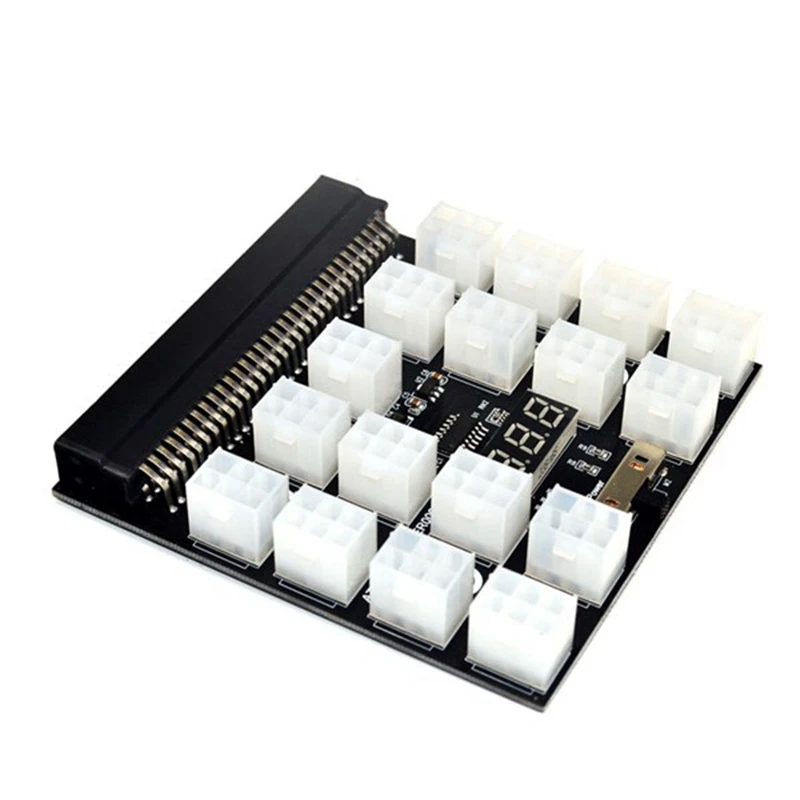 

PCI-E 17X 6Pin Power Breakout Board Adapter Converter 12V for Ethereum BTC Antminer Mining Machine HP Server PSU GPU