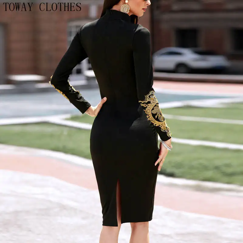 Женское Кружевное облегающее платье с глубоким V образным вырезом|Женские