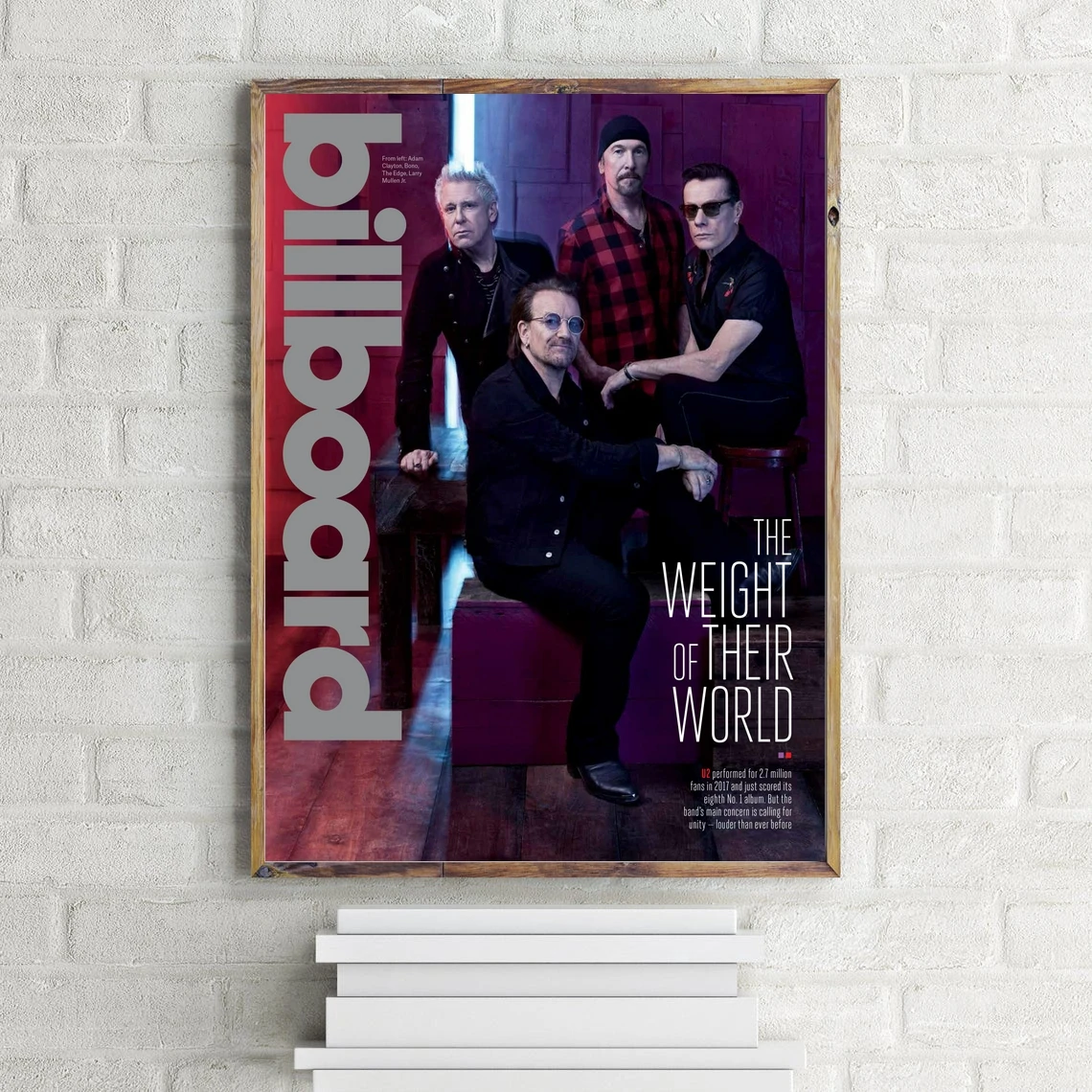 Печать на холсте Адам Клейтон Боно Эдж