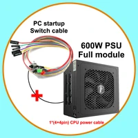 computer switch cable power up switch aigo 600w psu active pfc atx full module design input 160 264v quality guarantee