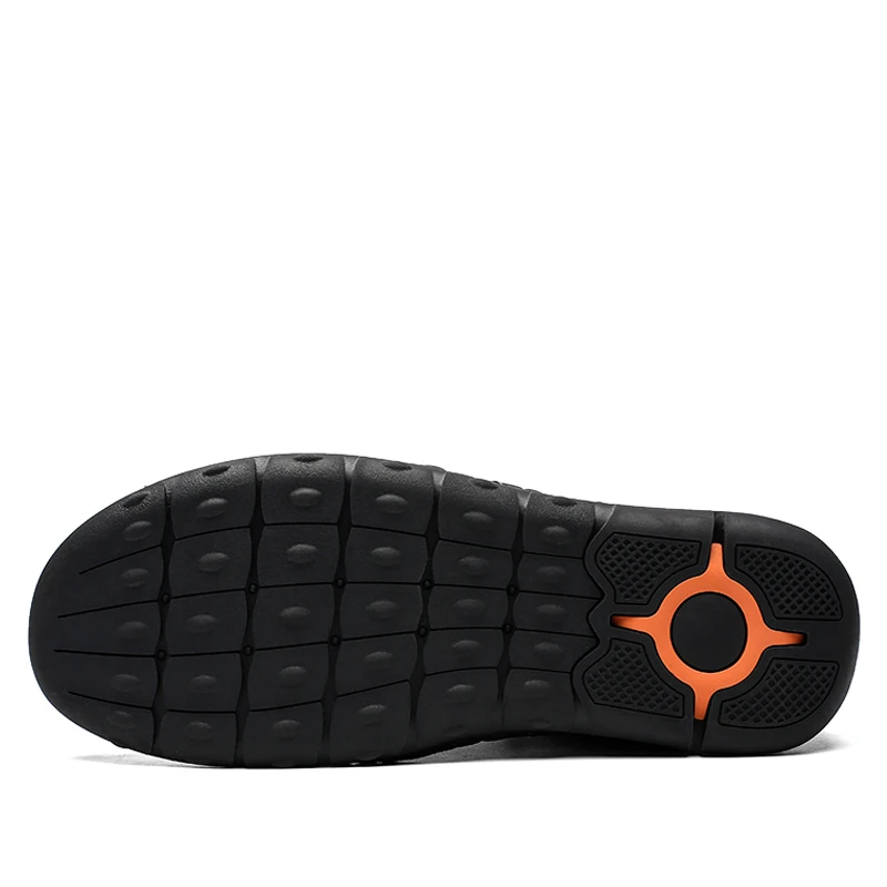 Мужские повседневные ботинки JUNJARM коричневые теплые из натуральной кожи на