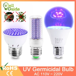 Дезинфекционный УФ стерилизатор лампы E27 MR16 лампы UVC убить с защитой от клеща Ультрафиолетовый озона бактерицидные светильники для дезинфекции