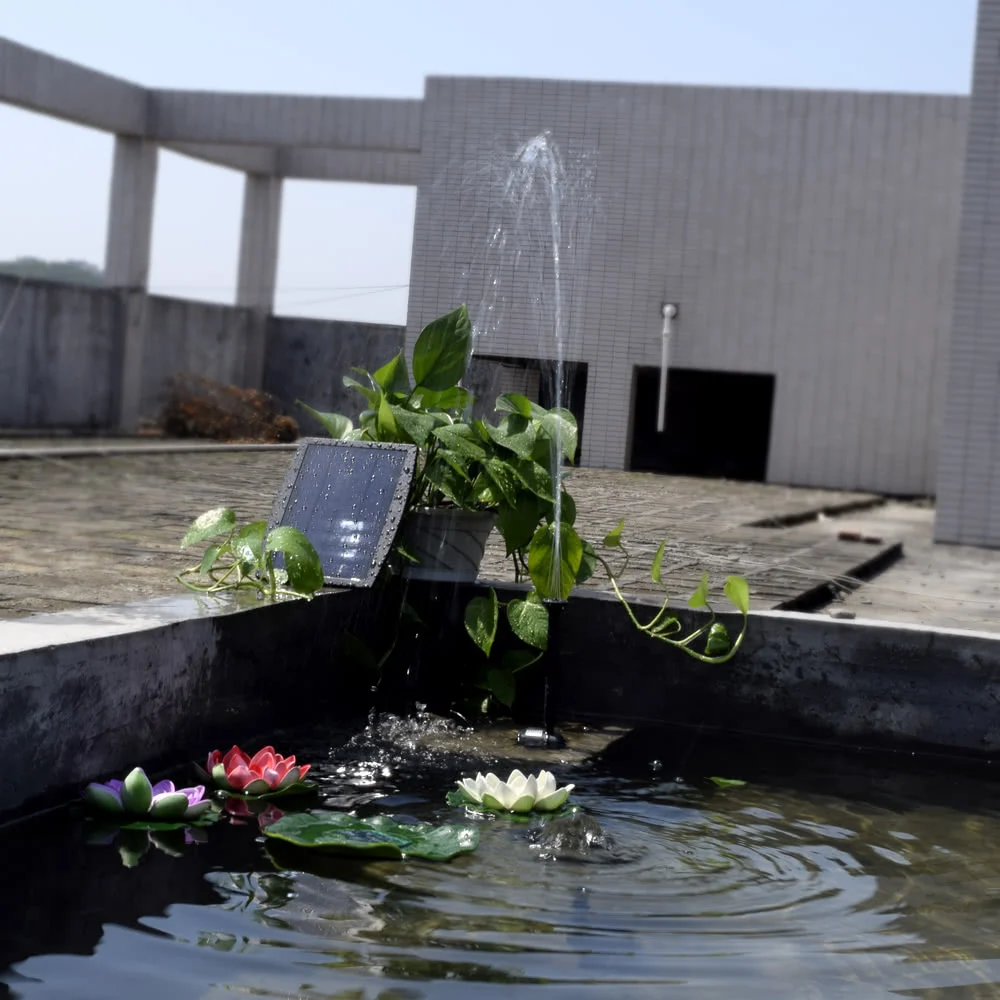 Солнечная панель ландшафтный бассейн садовые фонтаны подключаемый декоративный