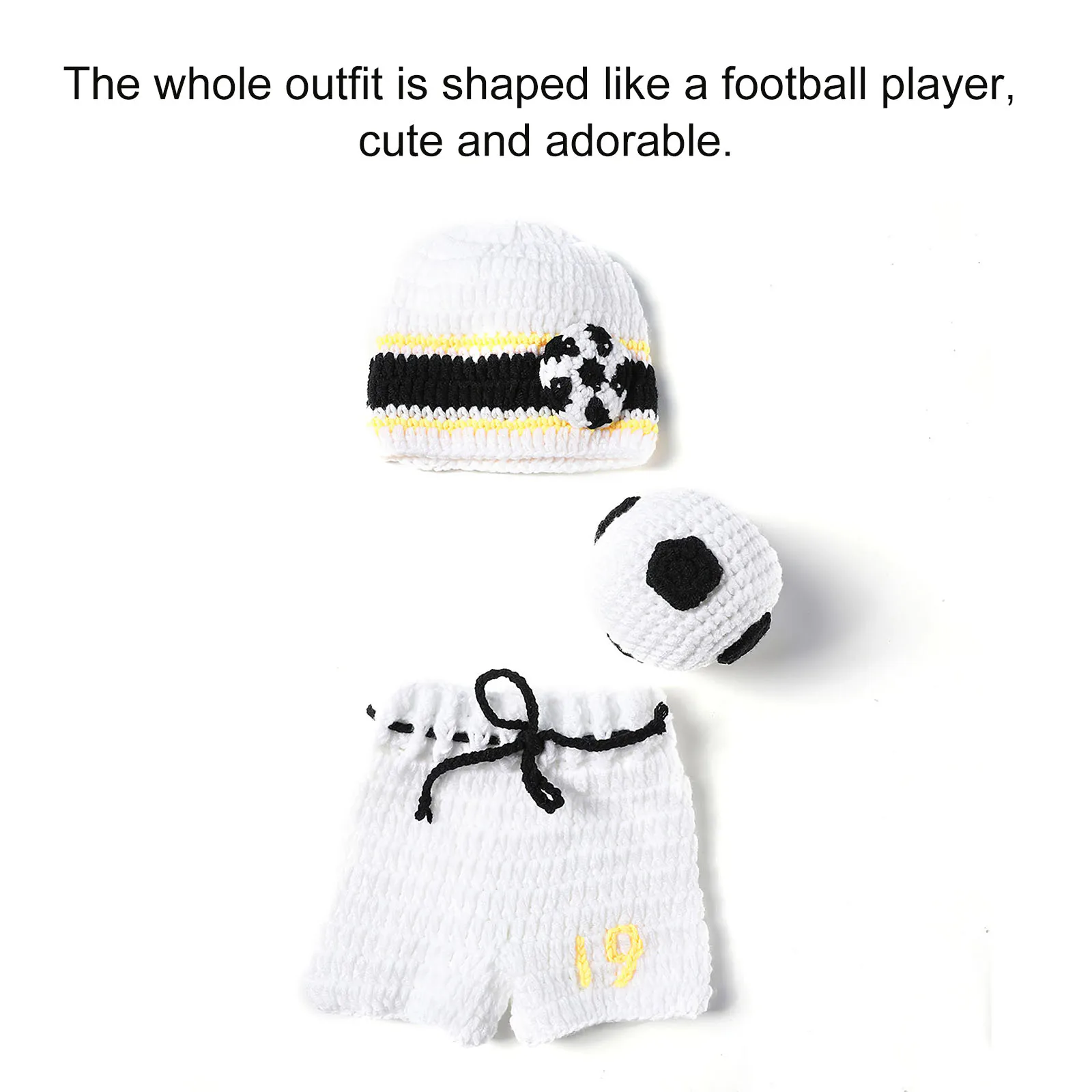 

Baby Photography Props Suit Knitted Hat Doll Cute Photography Basketball Outfits Infant Shooting Clothes Sports Style Outfits