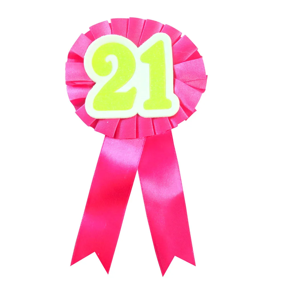 6 шт. оптовая продажа 21 взрослая церемония лента значок девушка женщины мужчина