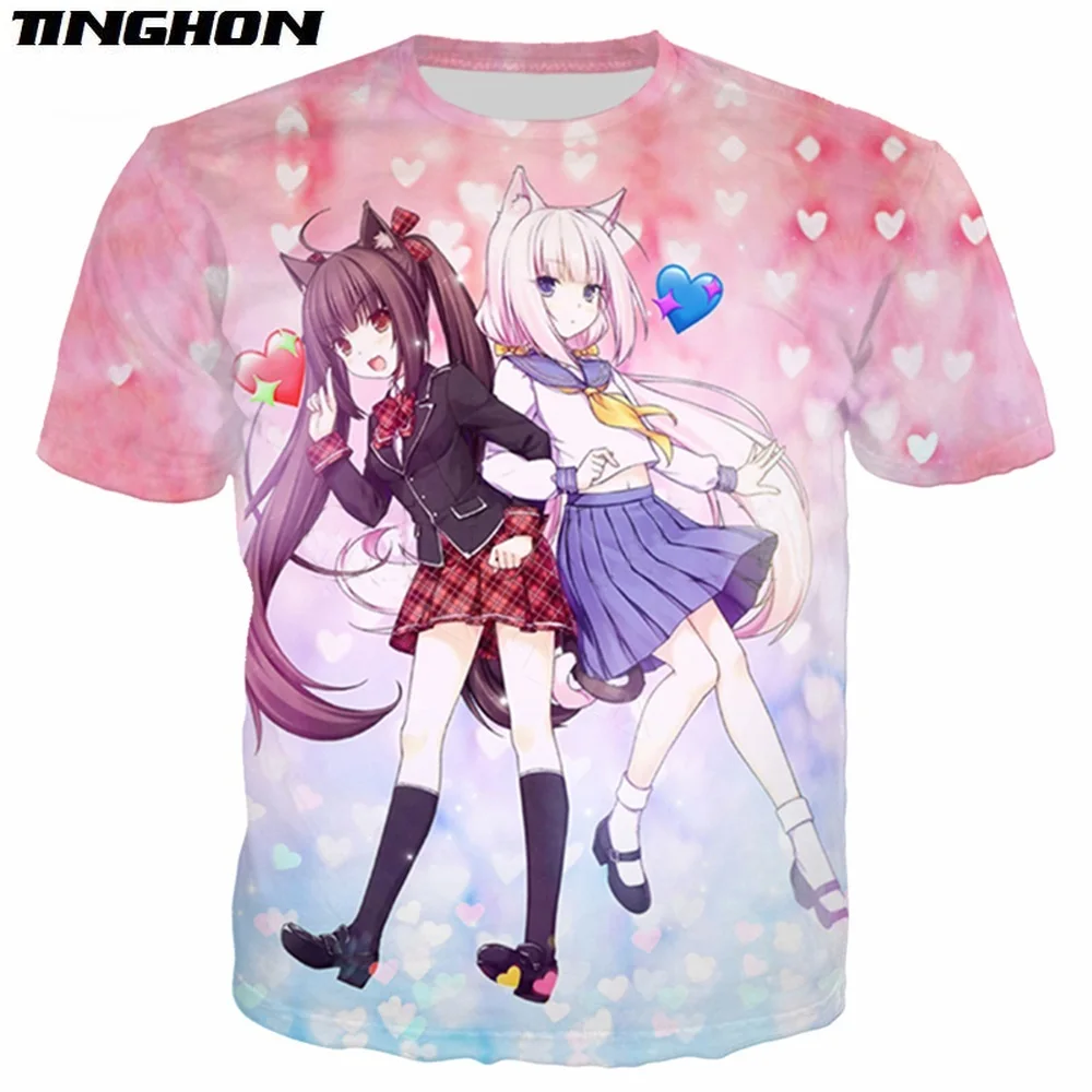 Худи игровое Nekopara с 3D принтом для мужчин и женщин кофта бега аниме девочек
