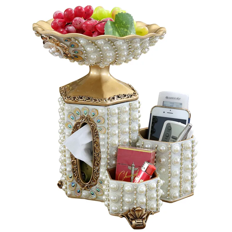 

EUROPEAN RESIN STORAGE TISSUE BOX ORNAMENTS HOUSEHOLD FRUIT PLATE FIGURINES CRAFTS HOME LIVINGROOM NAPKIN BOX DRAWER DECORATION