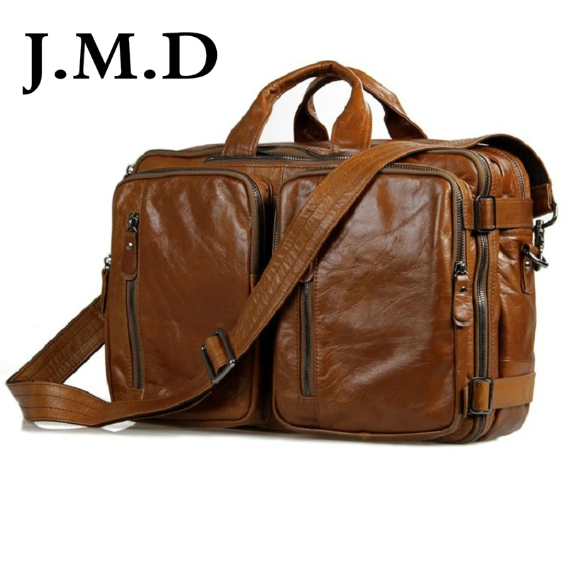 

J.M.D 100% Guarantee Genuine Leather Travel Bag Briefcase Handbag Laptop Bag Shoulder Messenger Bag For Men