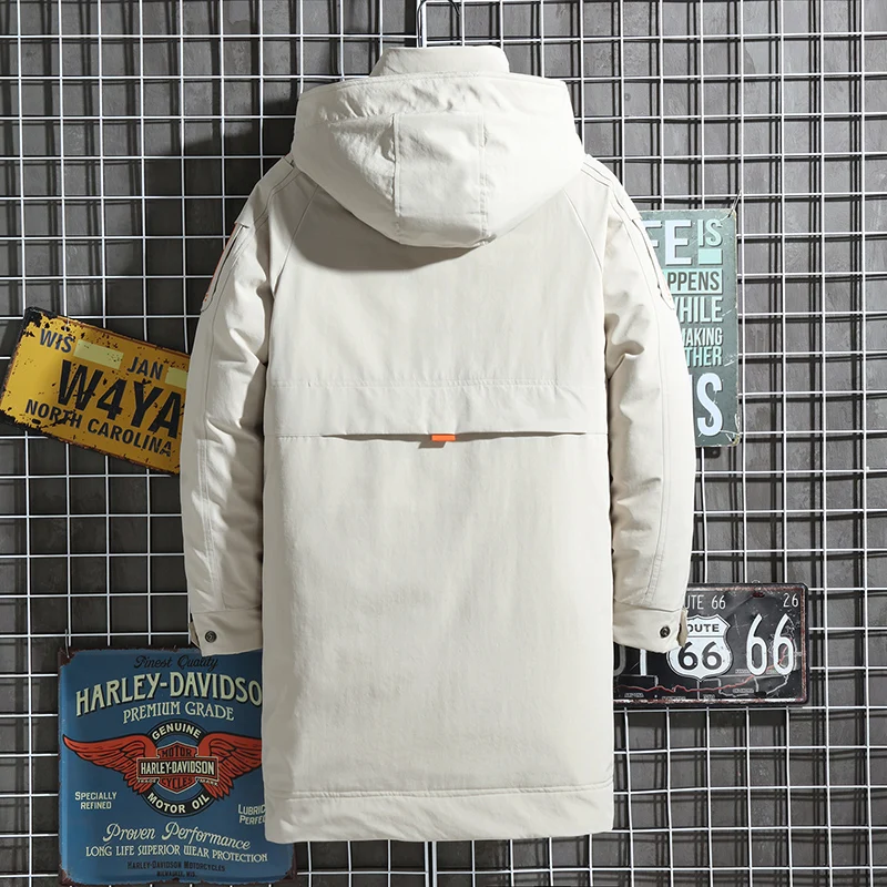 Men Winter Long Jacket New Fashion Male Thick Warm Waterproof Coat Thermal Hooded Parkas Windproof Outerwear Men's Clothing