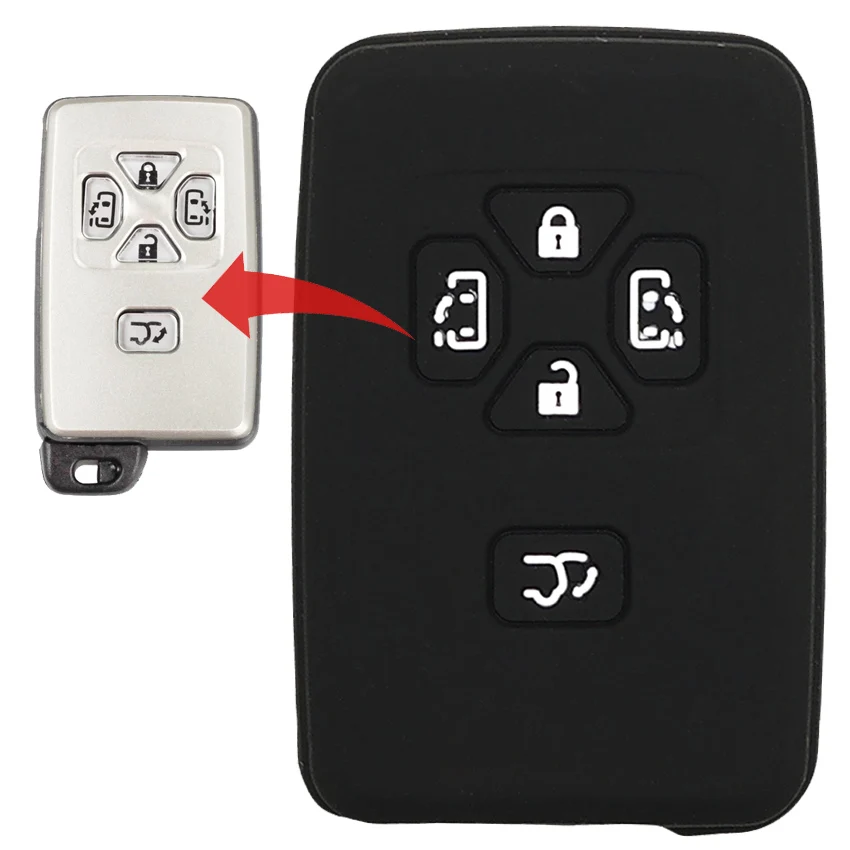 Моющийся чехол для Toyota с 5 кнопками Защитная пленка ключей надписью taago Mark X RAV4 Voxy