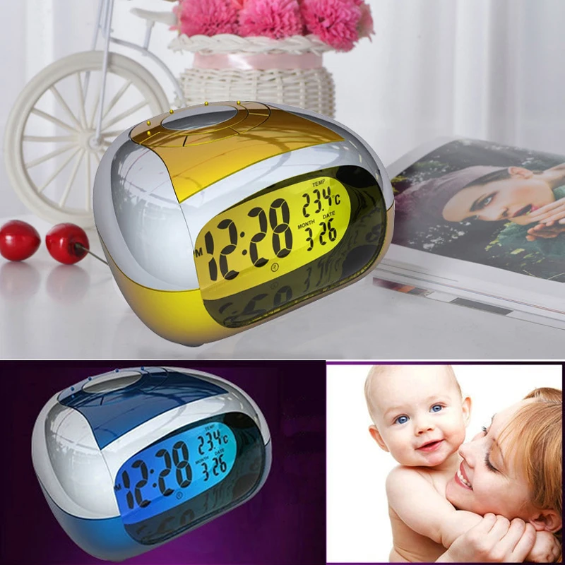 Новый светодиодный цифровой будильник часы Повтор времени мини электронные с