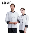 Двубортная куртка шеф-повара с длинным рукавом, униформа для кухни, ресторана, рубашка для приготовления официанта, пекарни, рабочая одежда, пальто для шеф-повара в кофейне