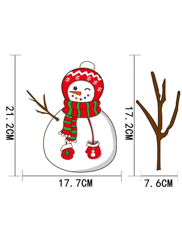 

ZTTZDY Snowman In Stylish Gloves Scarf Christmas PVC Decal Car Sticker YJ1-0019