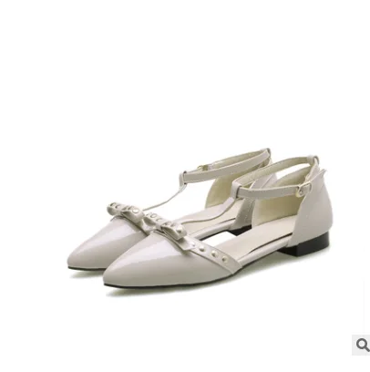 Женские туфли из натуральной кожи с цветами на Плоском Каблуке С Острым носком