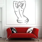 Женская виниловая наклейка на стену в спа-салоне, стикер на стену для тела, массажная комната, украшение салона красоты, водонепроницаемая роспись, искусство, S993