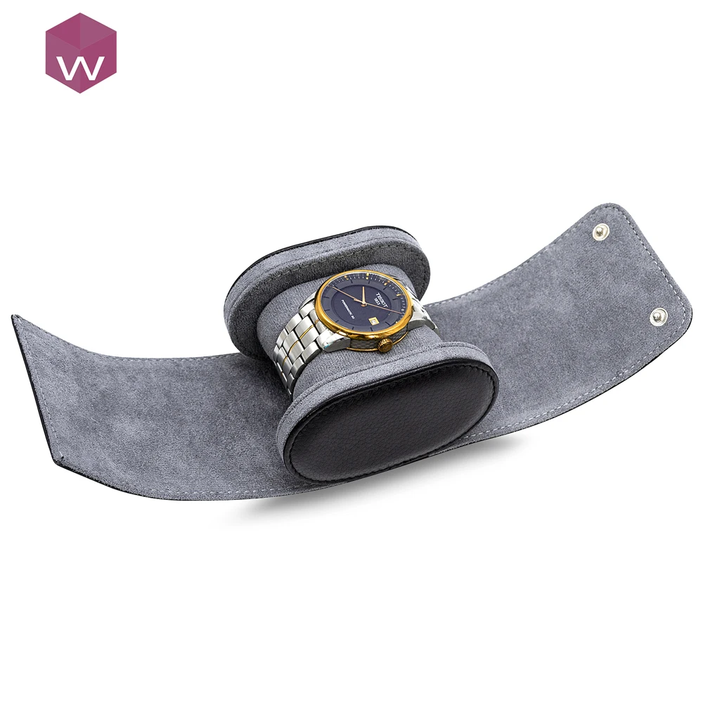 Wholesale High Quality Personalized Single Watches Storage Travel Watch Roll Case Genuine Leather