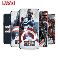 the falcon and the winter soldier for samsung galaxy a9 a8 star a8s a7 a6 a6s a5 a3 plus 2018 2017 2016 a750 black phone case