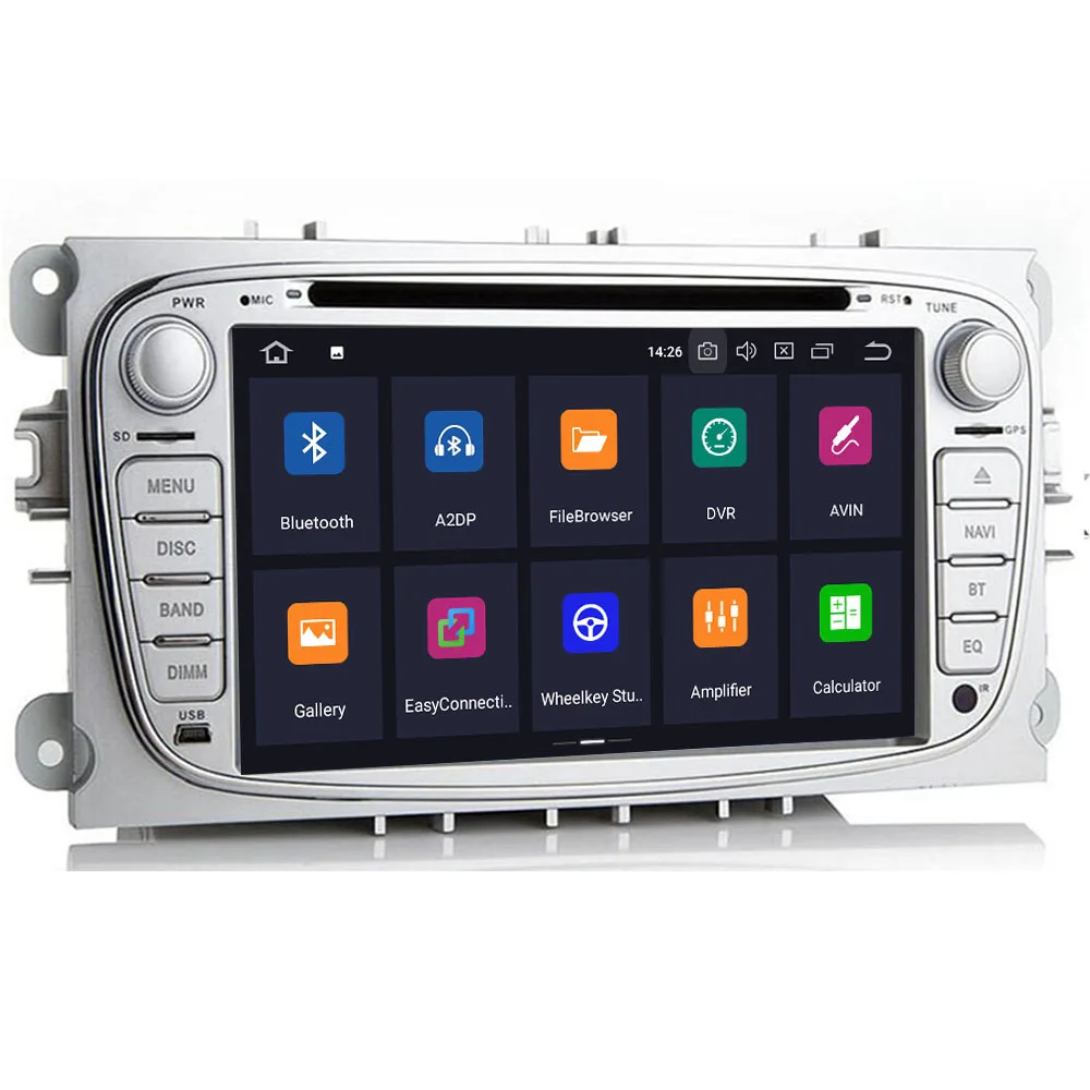 2 Din 7 &quotAndroid 10 4 + 64G Автомобильный dvd плеер радио онлайн карты GPS навигация WIFI для Ford