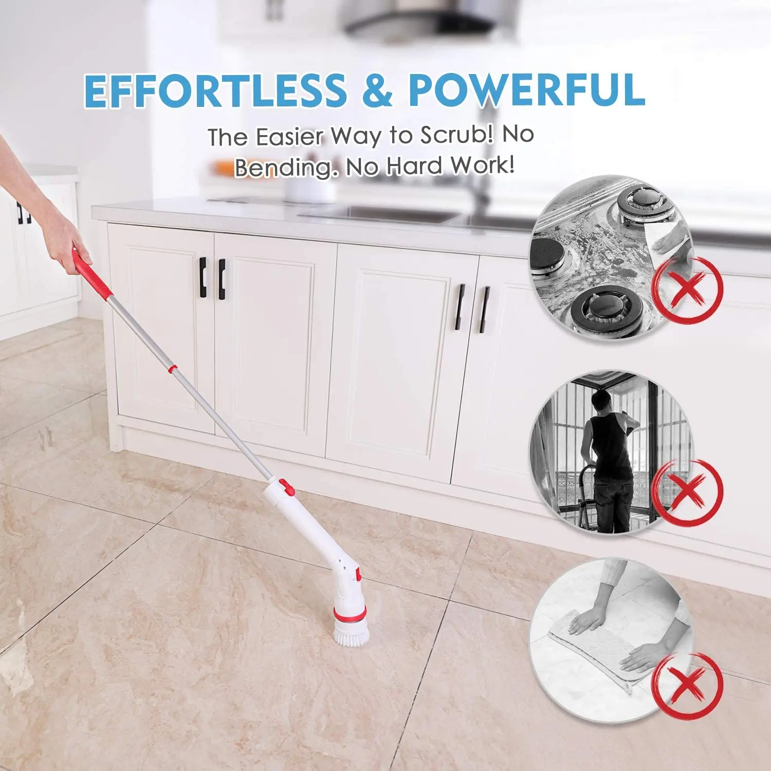 Eyliden беспроводные Перезаряжаемые Электрический спин щетка для ванны с 3 х сменных