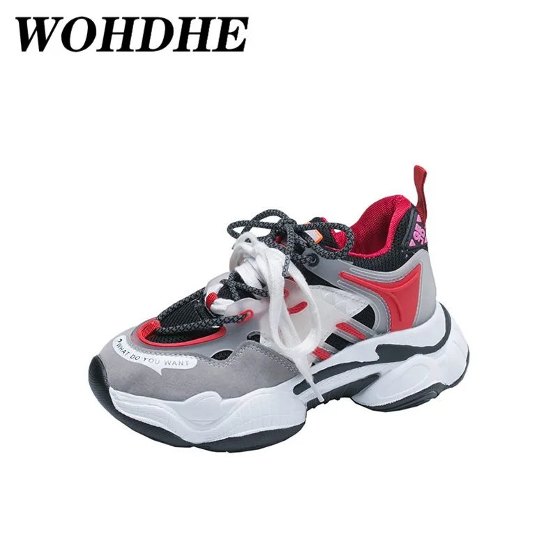 

WOHDHE Women Sneakers 2021 Spring Platform Mesh Yellow Sport Shoes Ladies High Quality Breathable Women Shoes Fashion Sn