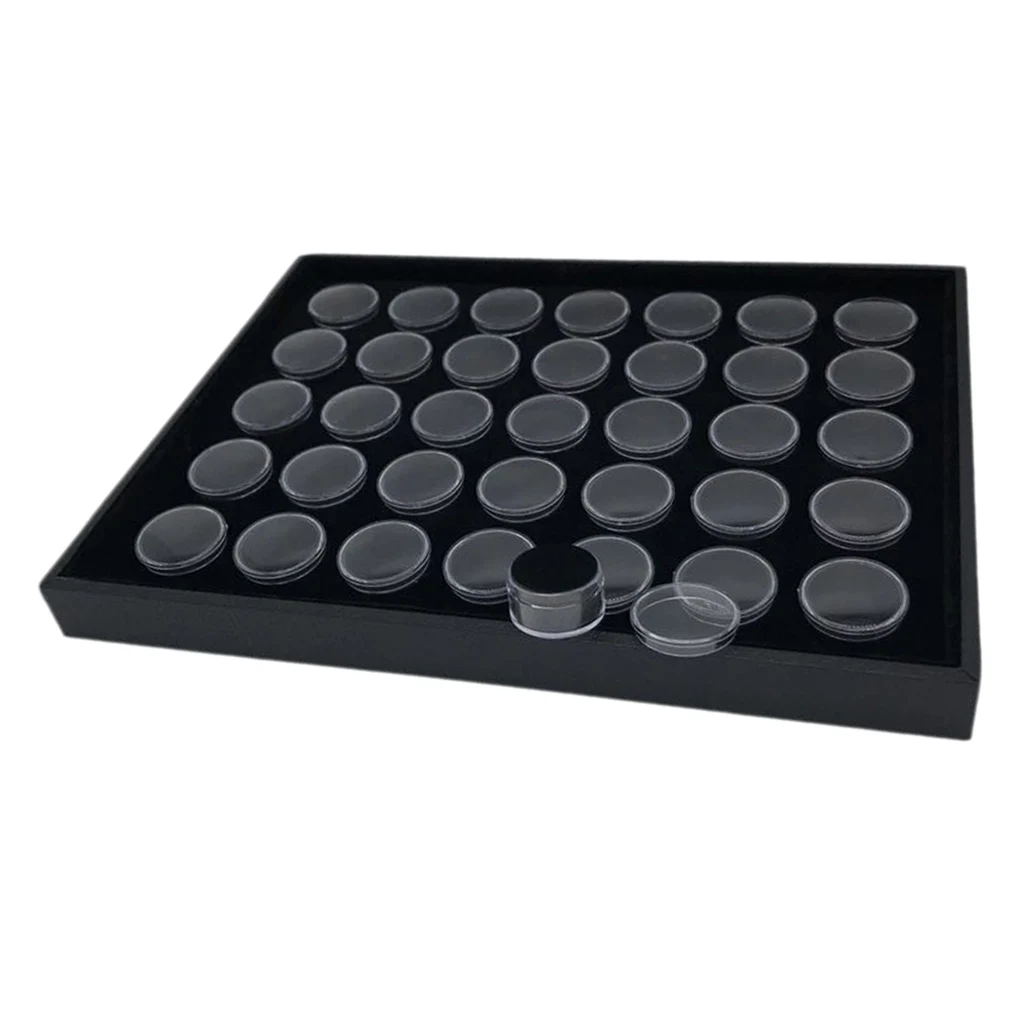 

Black Foam Gem Jars Diamond Painting Storage Case Tool Diamond Painting Box Gemstone Beads Organizer Accessories Shockproof