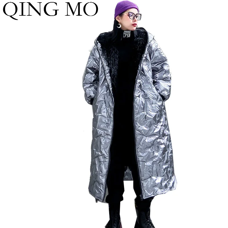 Женская зимняя куртка с хлопковой подкладкой и буквенным принтом | одежда