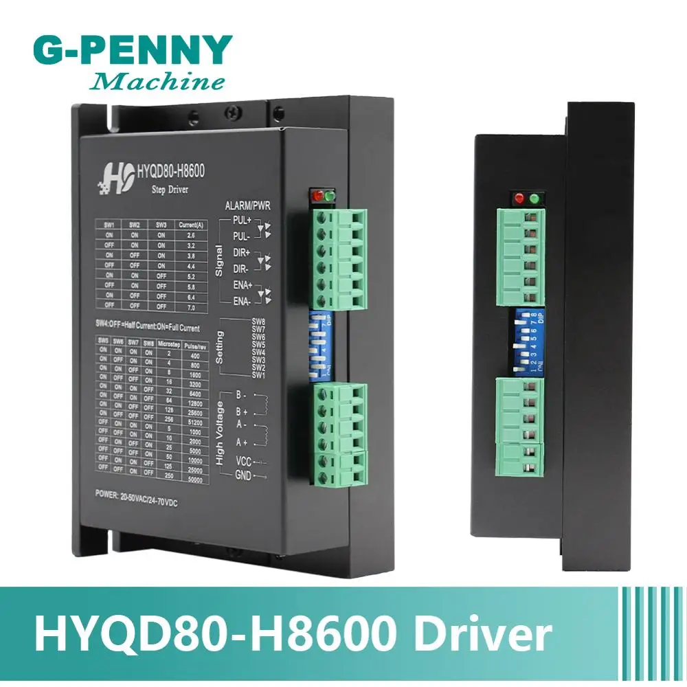 Шаговый двигатель Nema 23 Nema34 с ЧПУ Драйвер шагового двигателя H8600 24 70VDC 20 50VAC microшаг 256