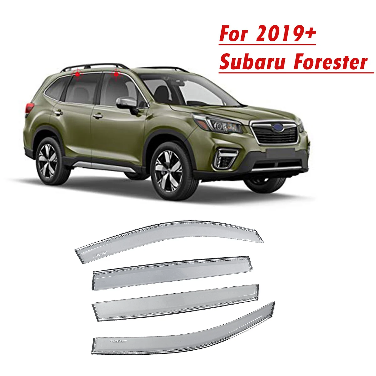 

4 шт., автомобильный козырек от солнца и дождя для Subaru Forester 2019 +