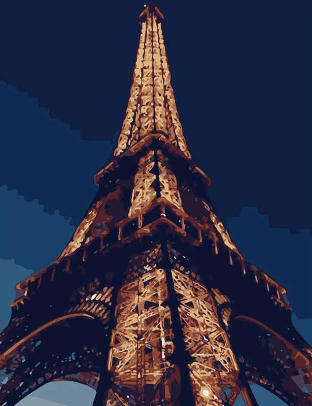 

Painting By Numbers Coloring Linen Canvas Lighting Eiffel Tower Pictures By Numbers Zero Basic Drawing Kits DIY Unique Gifts