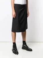 springsummer new japanese mens shorts samurai patchwork trousers black irregular asymmetrical casual skirt