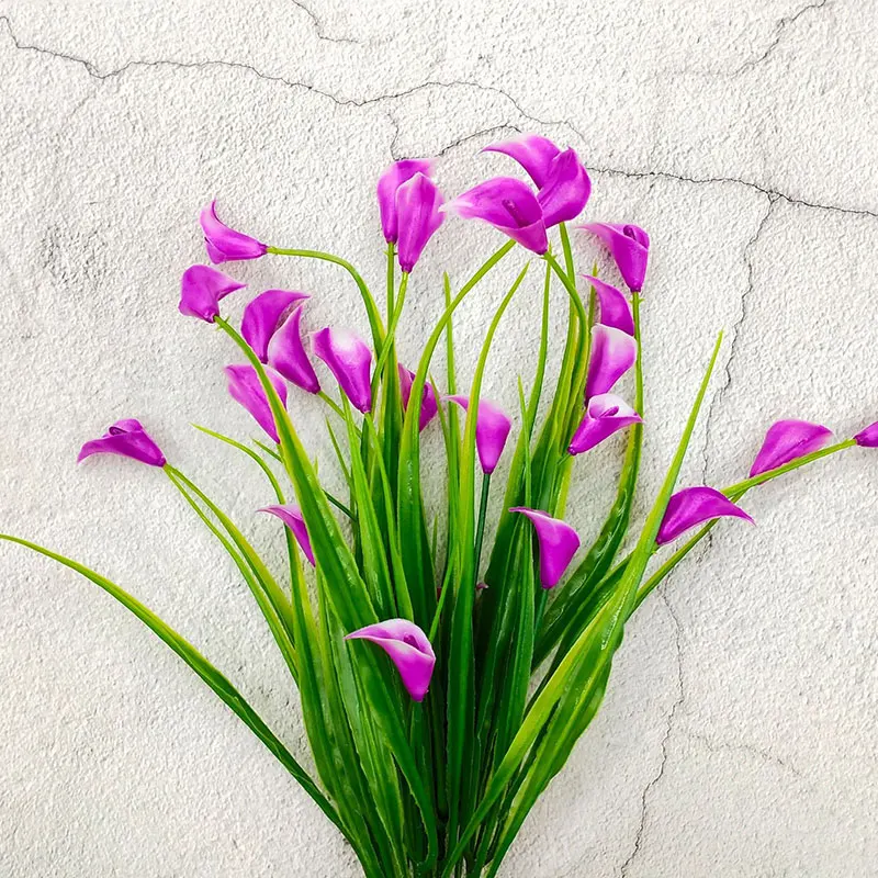 Новая красивая Мини искусственная Калла с листьями лилия водные растения