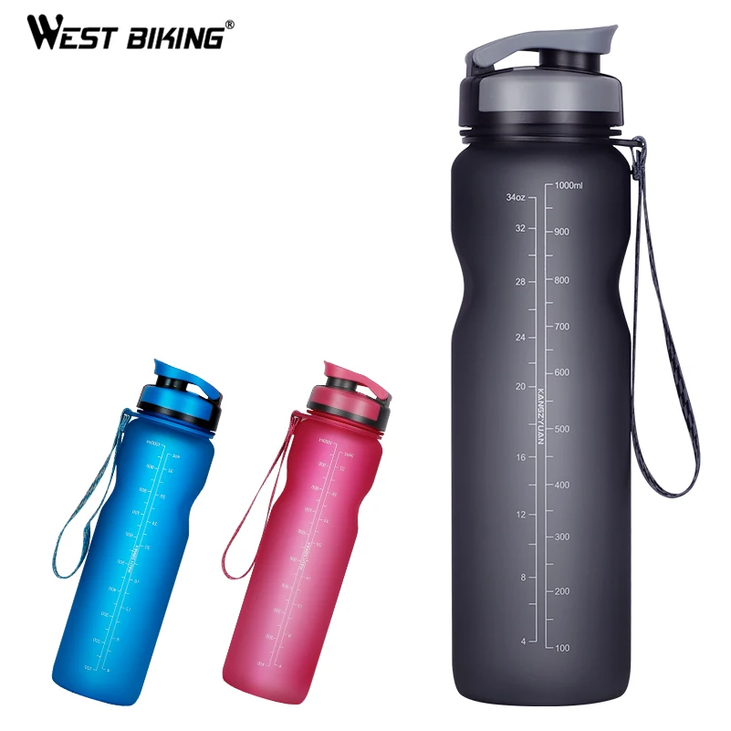 WEST BIKING, 1000 мл, велосипедная бутылка для воды, для улицы, для напитков, герметичная чашка для велоспорта, для велосипеда, для улицы, для напитков, Спортивная бутылка, 3 цвета