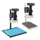 Промышленный Цифровой видеомикроскоп 1080P 12MP 4K UHD HDMI камера + объектив с креплением 200X + кольцевая лампа 56 светодиодов для пайки печатных плат