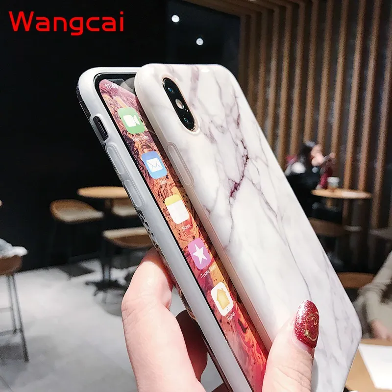 Мраморные чехлы для iPhone 11 Pro Max мягкий чехол из ТПУ задняя крышка XS XR 8 7 6 6S Plus с