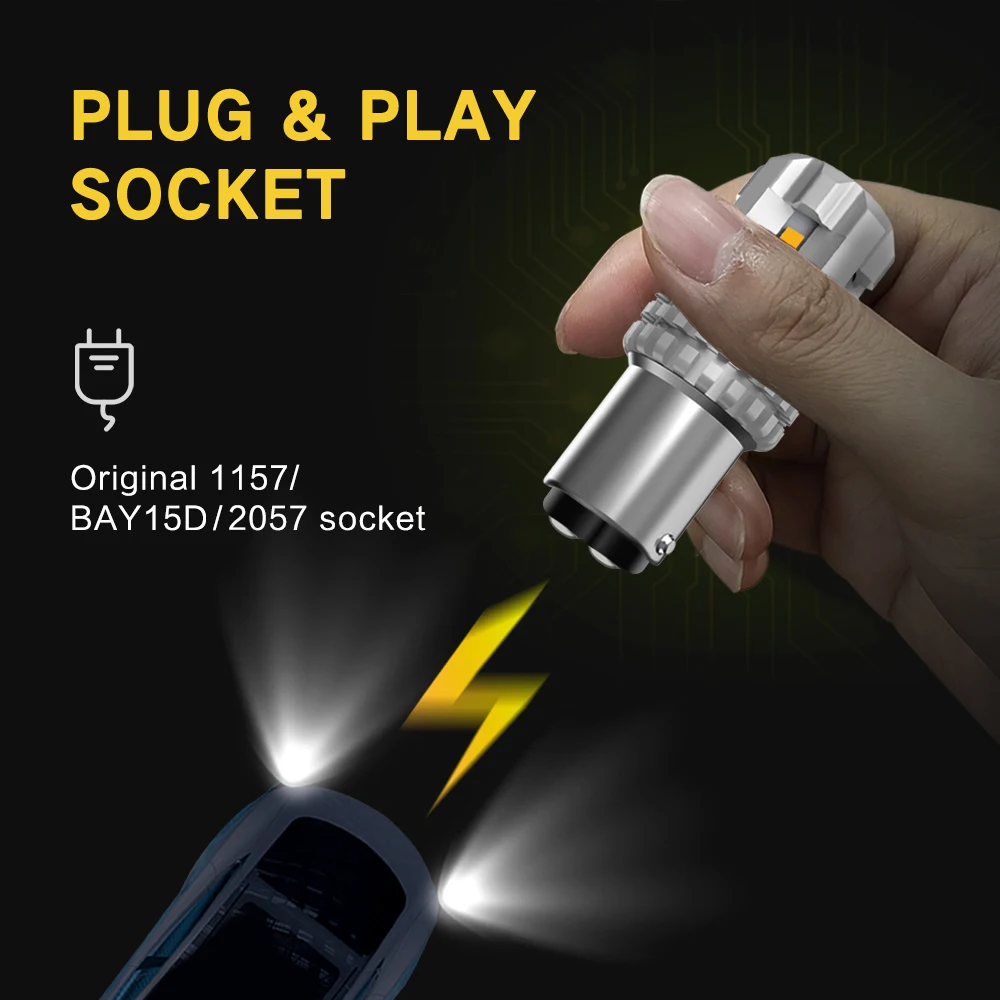 AUXITO P21 5 Вт BAY15D светодиодный P21/5 Вт Стоп светодиодный Автомобиль 1157 красная лампочка сигнала для тормозной системы DRL лампы Хвост обратный светильник янтарно-желтый