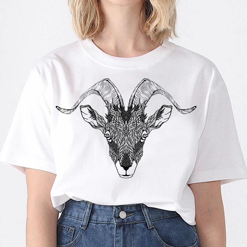 Женская футболка с коротким рукавом белая графическим принтом | одежда