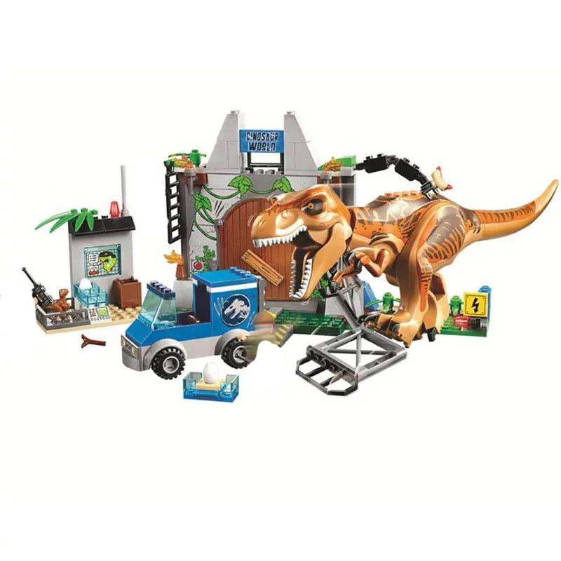 T. Строительные блоки Rex Carnotaurus Парк Юрского периода парк мира растягивающийся