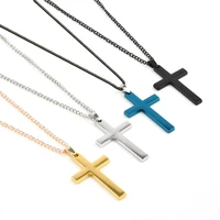 fashion cross pendant necklace women men stainless steel link chain charm necklace cool boys girls punk hip hop jewelry gift