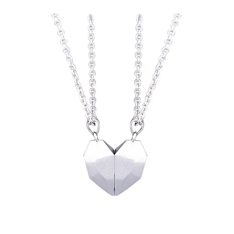 

2021 couple necklace magnetic heart lover paired pendant necklace for lovers women men bff best friends gift jewelry accessories
