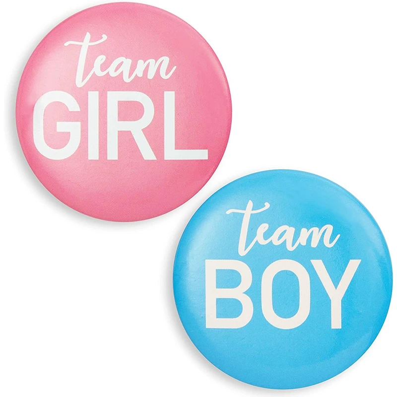 

Gender Reveal Button Pin-24 Pieces Pin Up Badge Accessories for Girls or Team Boys,Baby Shower Supplies,Party Favorites