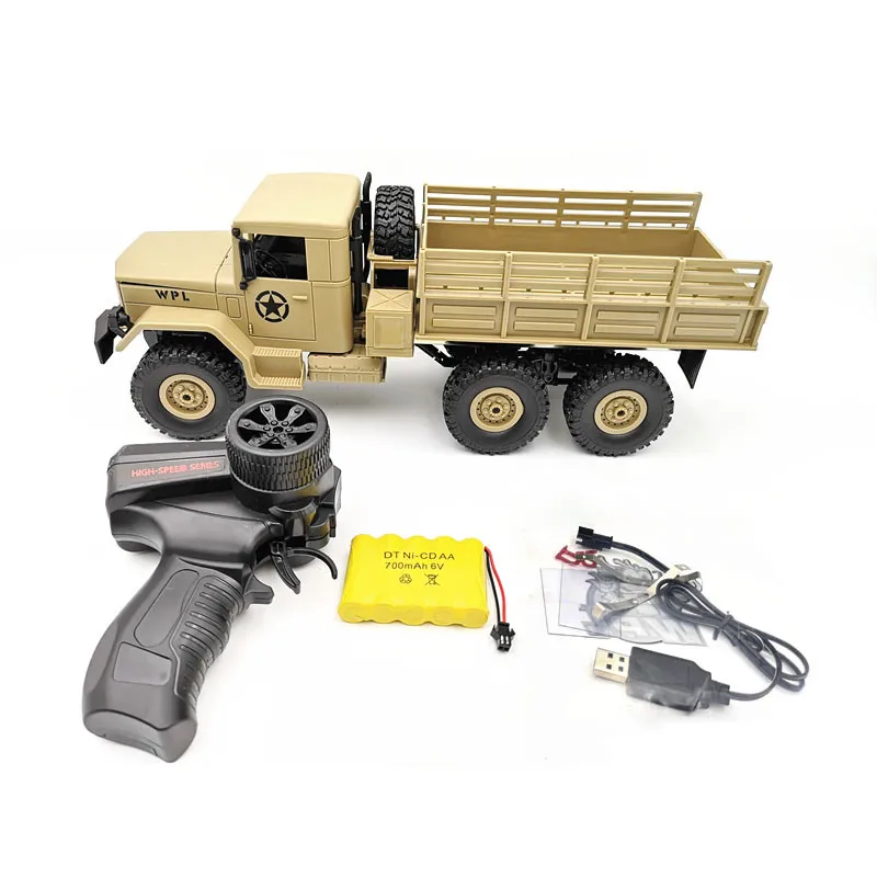 B-16 Yellow no box MN77 WPL B16 Урал 1/16 р/у автомобиль 6WD Рок Гусеничный WW2 армейские транспортные средства 6 колесный пульт дистанционного управления военный грузовик игрушки для мальчиков VS B36 B24 - Цвет: B-16 Yellow no box