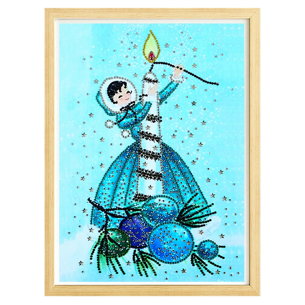 

5D алмазная живопись нерегулярные кристаллы алмазная вышивка крестиком персонаж маленькая девочка алмазная мозаика узор вышивка DIY художни...