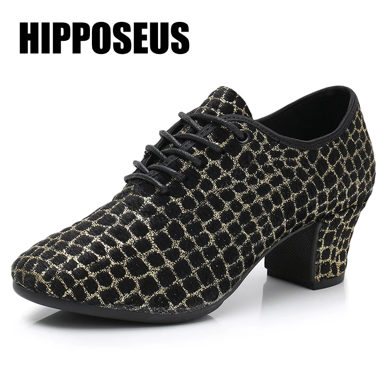 Современные туфли для бальных танцев Мужские туфли-оксфорды на мягкой резиновой